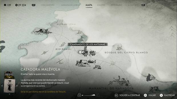 Ghost of Yotei - Relatos en la Llanura de Ishikari, ubicación donde comienza la misión Los exploradores perdidos