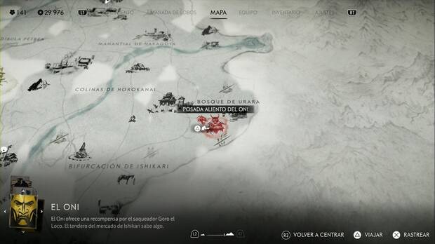 Ghost of Yotei - Relatos en la Llanura de Ishikari, ubicación donde comienza la misión Posada Aliento del oni