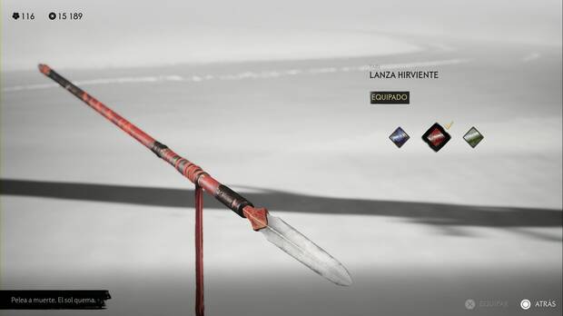 Ghost of Yotei - Conjuntos de armas, Lanza hirviente