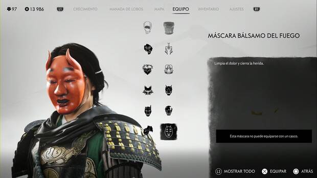 Ghost of Yotei - Mscaras, Mscara blsamo de fuego