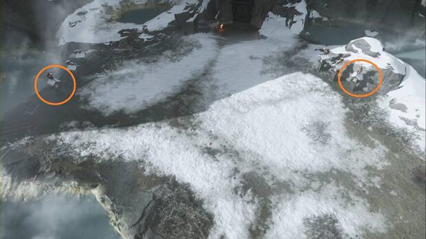 Ghost of Yotei - Campamentos de los Seis en el Risco de Teshio, Escondite de los manantiales ventisqueros, zorros correctos junto a la puerta