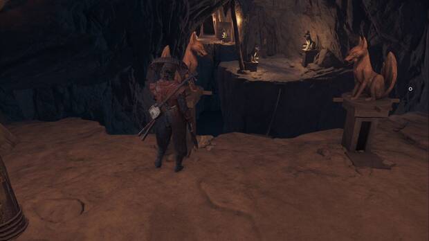 Ghost of Yotei - Campamentos de los Seis en el Risco de Teshio, Escondite de la desgracia de la nieve, zorros en la cueva