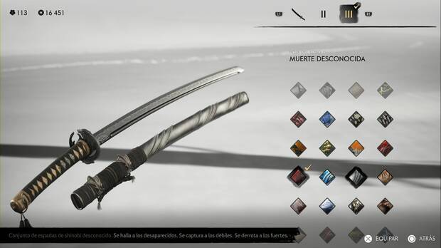 Ghost of Yotei - Conjuntos de armas, Muerte desconocida
