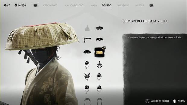 Ghost of Yotei - Cascos, Sombrero de paja viejo