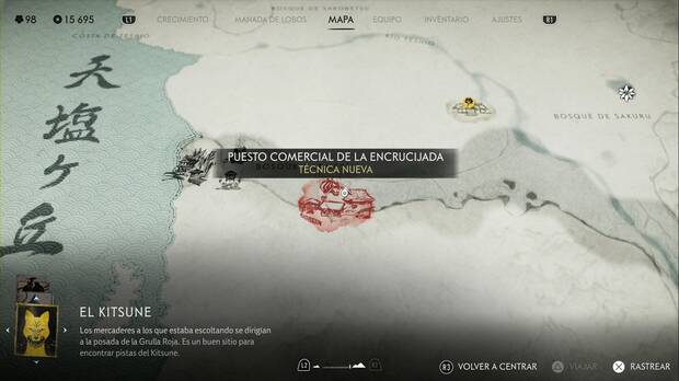 Ghost of Yotei - Campamentos de los seis en el Risco de Teshio, ubicación del Puesto comercial de la encrucijada