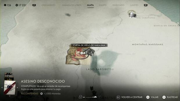 Ghost of Yotei - Campamentos de los Seis en el Risco de Teshio, ubicación de la cueva de hielo de Nakajima que lleva al Escondite de la cueva de hielo de Nakajima