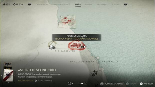 Ghost of Yotei - Campamentos de los Seis en el Risco de Teshio, ubicación del Puerto de Soya