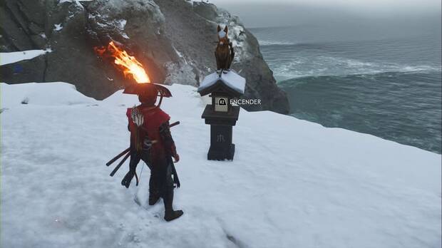 Ghost of Yotei - Campamentos de los Seis en el Risco de Teshio, Escondite del cabo de Inari, faroles a encender para avanzar