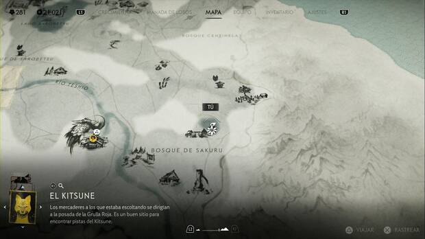 Ghost of Yotei - Lugares especiales en el Risco de Teshio, ubicación del lugar especial Lago del bosque de Sakuru