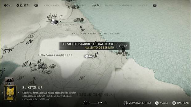 Ghost of Yotei - Puestos de bambúes en el Risco de Teshio, ubicación del puesto de bambúes de Hakodake