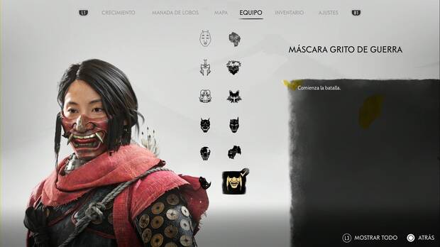 Ghost of Yotei - Mscaras, Mscara Grito de guerra