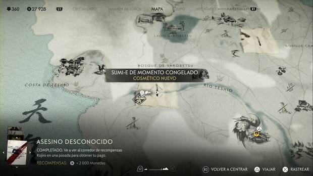 Ghost of Yoite - Sumi-e en el Risco de Teshio, ubicacin del sumi-e de Momento congelado