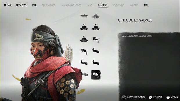 Ghost of Yotei - Cascos, Cinta de lo salvaje