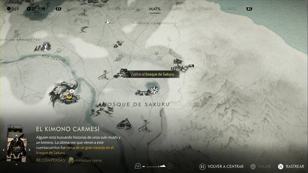 Ghost of Yotei - El Kimono carmesí, punto del Risco de Teshio donde comenzar la misión