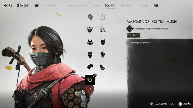 Ghost of Yotei - Mscaras, Mscara de los yuki mushi