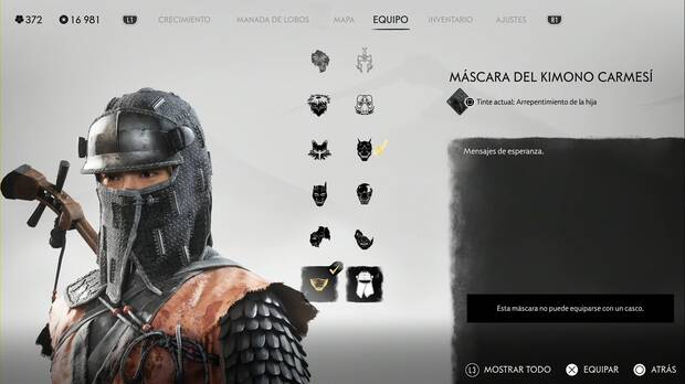 Ghost of Yotei - Mscaras, Mscara del kimono carmes