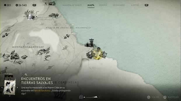 Ghost of Yotei - Hallazgos ainu en el Risco de Teshio, ubicacin del Menokomakir