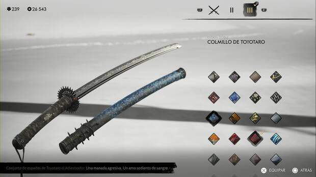 Ghost of Yotei - Conjuntos de armas, Colmillo de Toyotaro