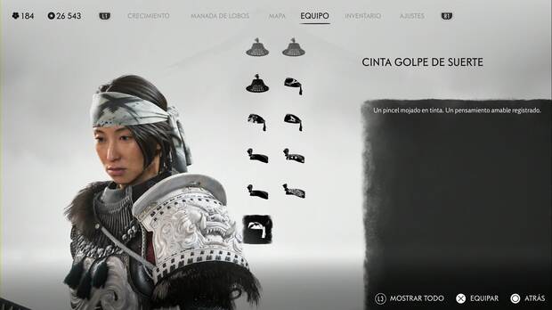 Ghost of Yotei - Cascos, Cinta golpe de suerte