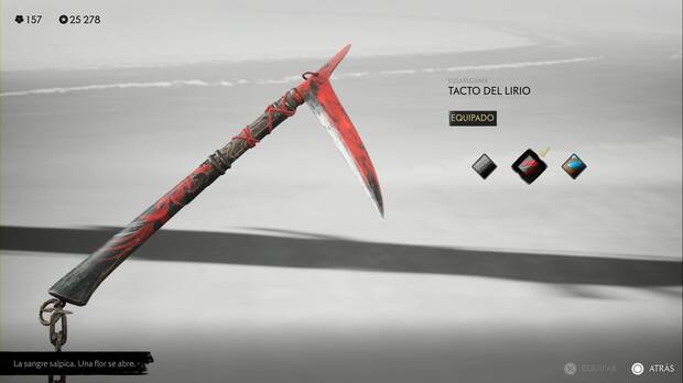 Ghost of Yotei - Conjuntos de armas, Tacto del lirio