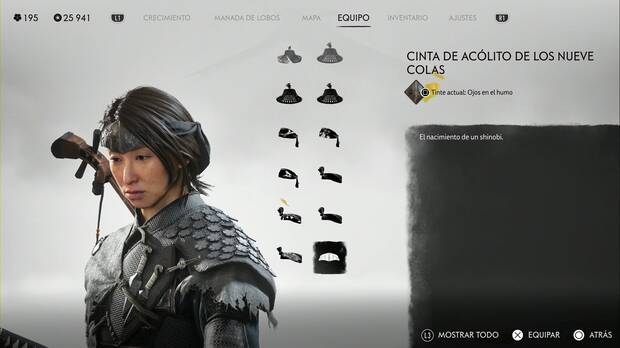 Ghost of Yotei - Cinta de aclito de los Nueve Colas