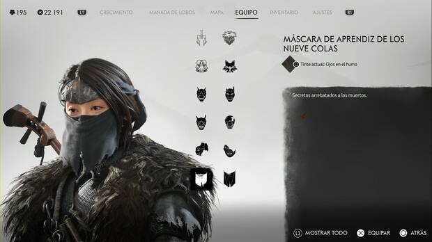 Ghost of Yotei - Mscara de aprendiz de los Nueve Colas