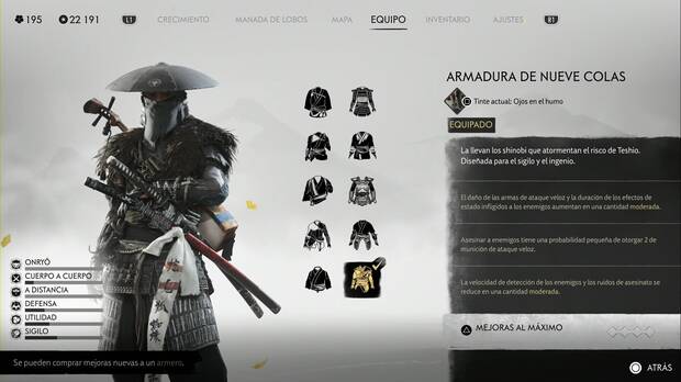 Ghost of Yotei - Armadura de Nueve Colas