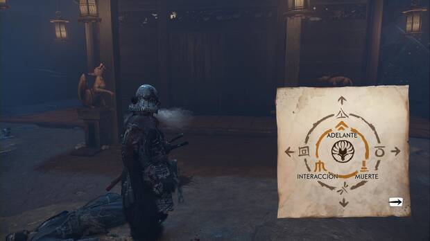 Ghost of Yotei - Puzle de la tintorería negra, papel con el código de los símbolos de los Nueve Colas