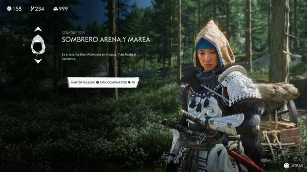 Ghost of Yotei - Sombrero arena y marea