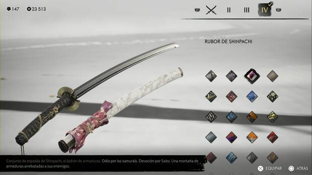 Ghost of Yotei - Conjuntos de armas, Rubor de Shinpachi