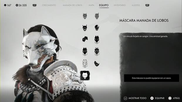 Ghost of Yotei - Mscaras, Mscara manada de lobos