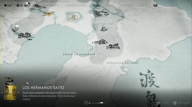 Ghost of Yotei - Hallazgos ainu en la Costa de Oshima, ubicacin del objeto Niesike