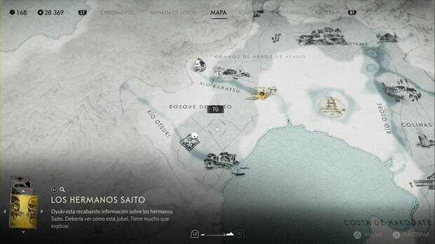 Ghost of Yotei - Hallazgos ainu en la Costa de Oshima, ubicacin del objeto Capa citarpe