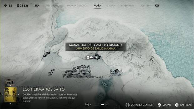 Ghost of Yotei - Manantiales en la Costa de Oshima, ubicacin del manantial del castillo distante