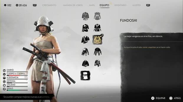 Ghost of Yotei - Armaduras, Fundoshi