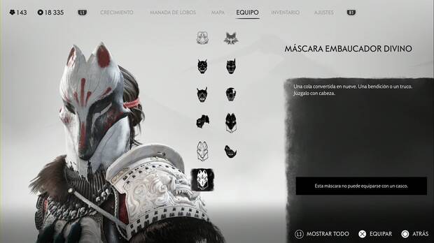 Ghost of Yotei - Mscaras, Mscara embaucador divino