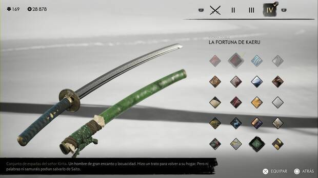 Ghost of Yotei - Conjuntos de armas, La fortuna de Kaeru