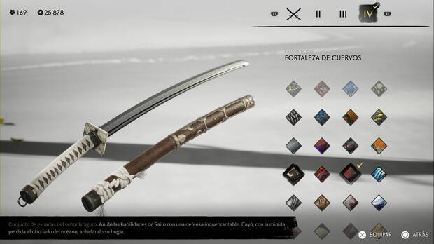 Ghost of Yotei - Conjuntos de armas, Fortaleza de cuervos