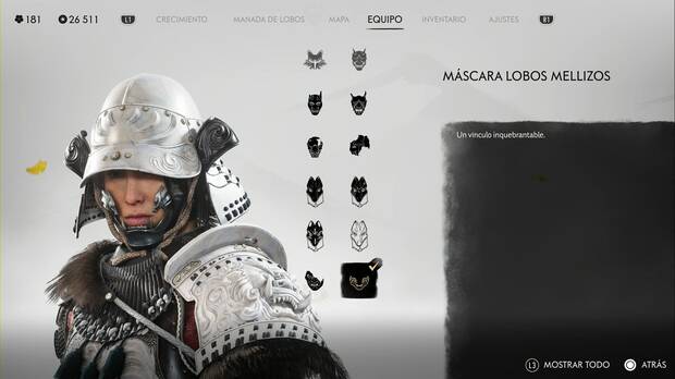 Ghost of Yotei - Mscaras, Mscara lobos mellizos