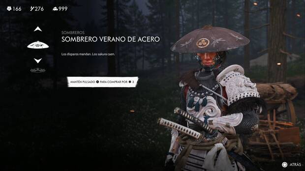 Ghost of Yotei - Cascos, Sombrero verano de acero