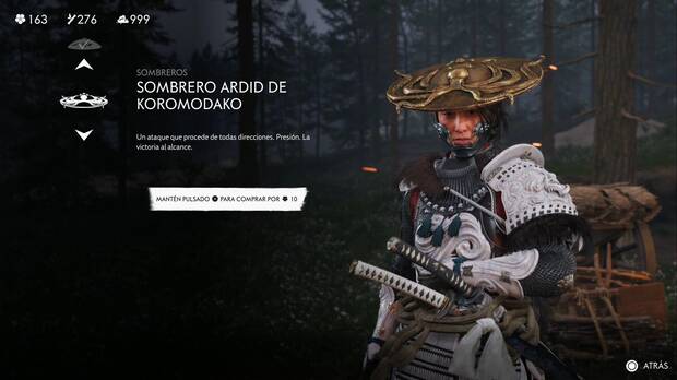 Ghost of Yotei - Cascos, Sombrero ardid de Koromodako