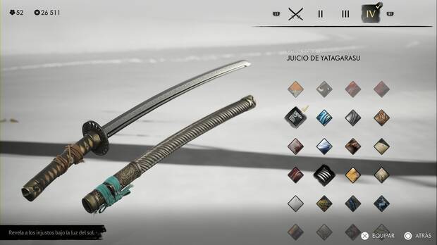 Ghost of Yotei - Conjuntos de armas, Juicio de Yatagarasu