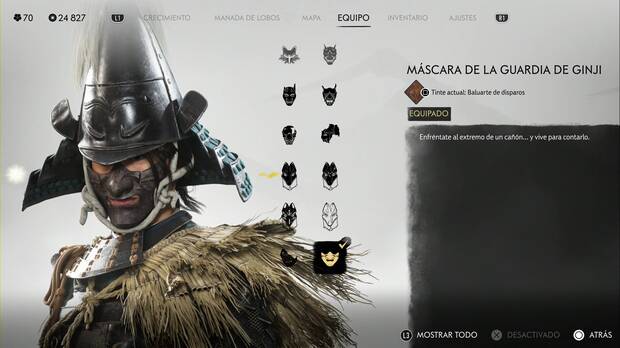 Ghost of Yotei - Mscara de la guardia de Ginji