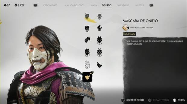 Ghost of Yotei - Mscaras, Mscara de onryo