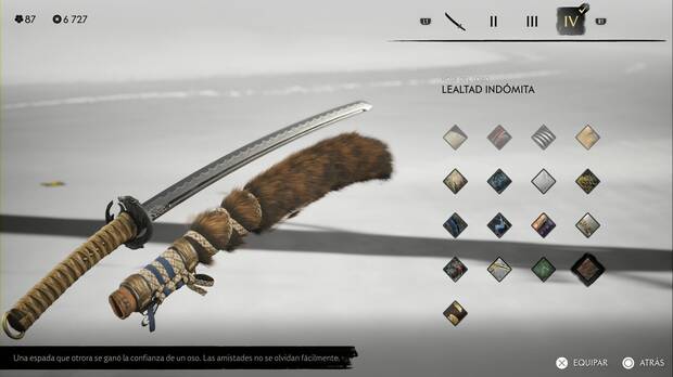 Ghost of Yotei - Conjuntos de armas, Lealtad indmita