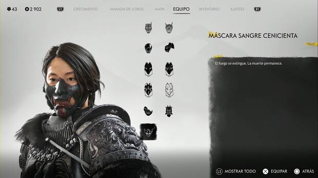 Ghost of Yotei - Mscaras, Mscara sangre cenicienta