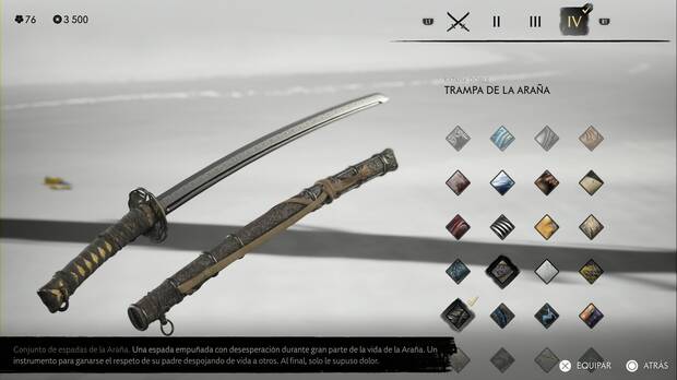 Ghost of Yotei - Conjuntos de armas, Trampa de la araa