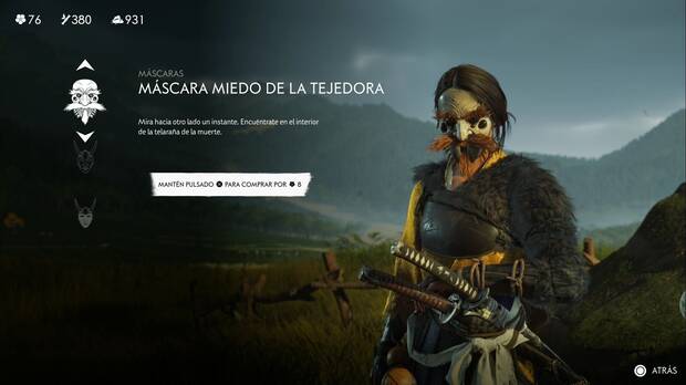 Ghost of Yotei - Mscara miedo de la tejedora