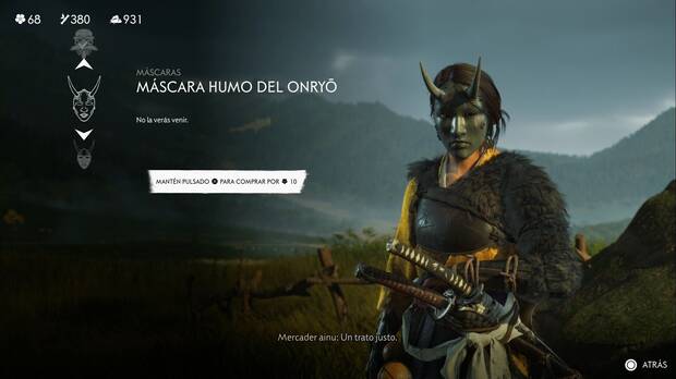 Ghost of Yotei - Mscara humo del onryo