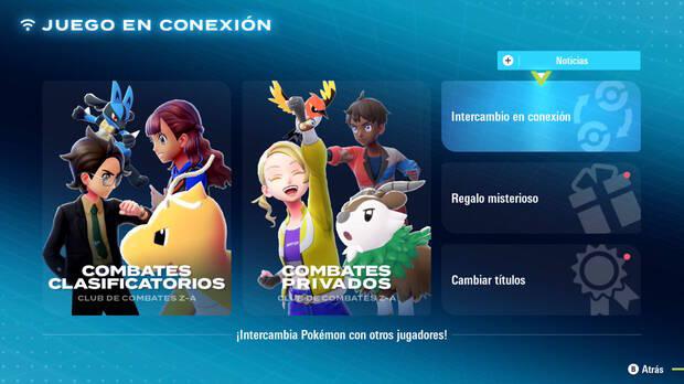 Leyendas Pokmon Z-A - Cmo entrar al men Intercambio en conexin